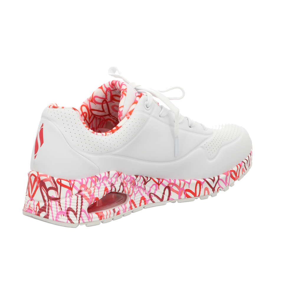 Skechers Damen Schnürschuh Uno Goldcrown  Loving Love in weiss