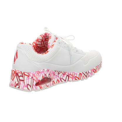 Skechers Damen Schnürschuh Uno Goldcrown  Loving Love in weiss