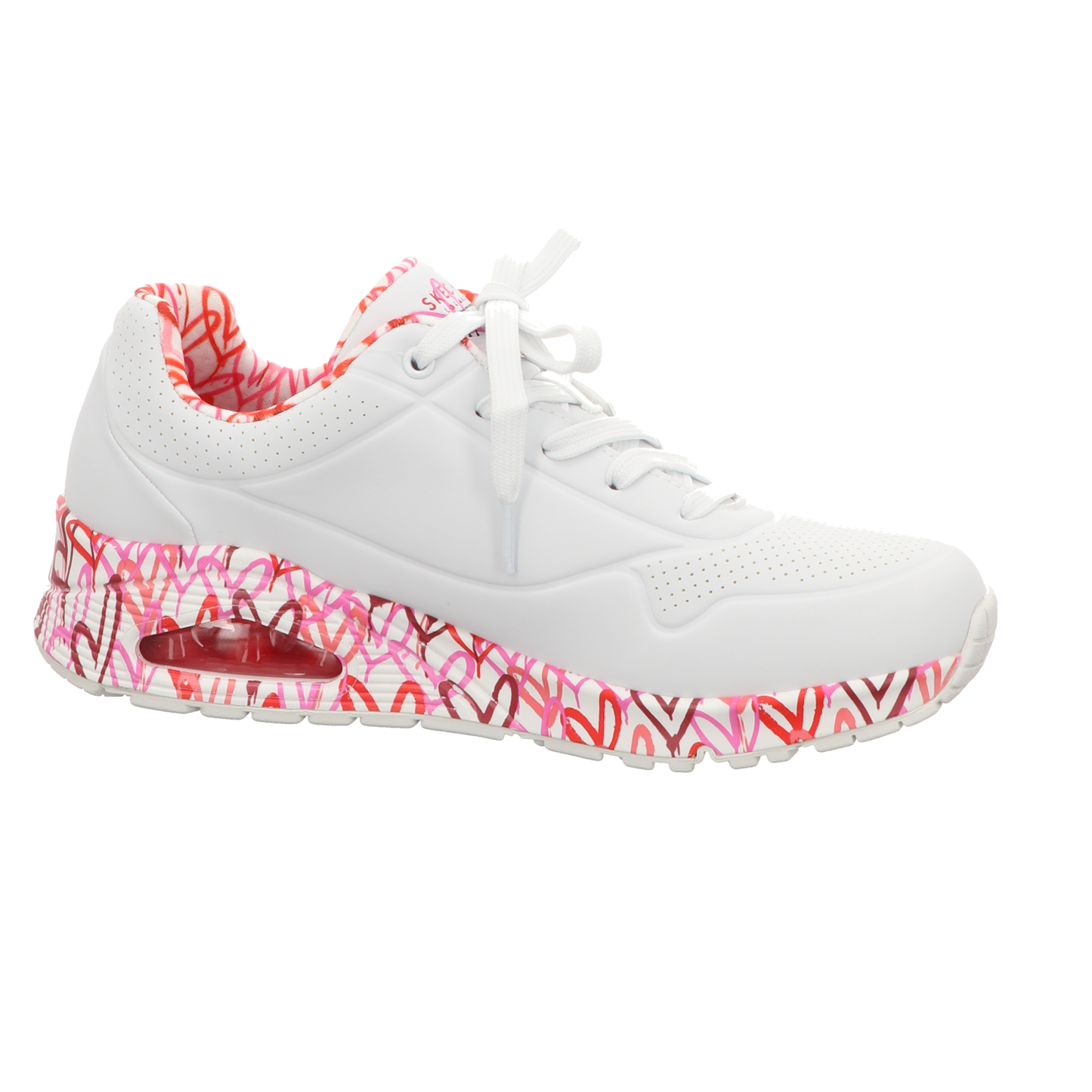 Skechers Damen Schnürschuh Uno Goldcrown  Loving Love in weiss