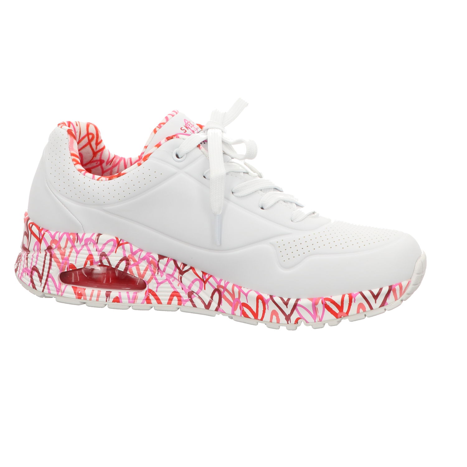 Skechers Damen Schnürschuh Uno Goldcrown  Loving Love in weiss
