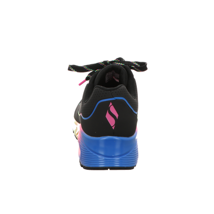 Skechers Damen Schnürschuh Uno - Pop Of Sunshine in schwarz