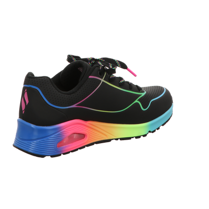 Skechers Damen Schnürschuh Uno - Pop Of Sunshine in schwarz