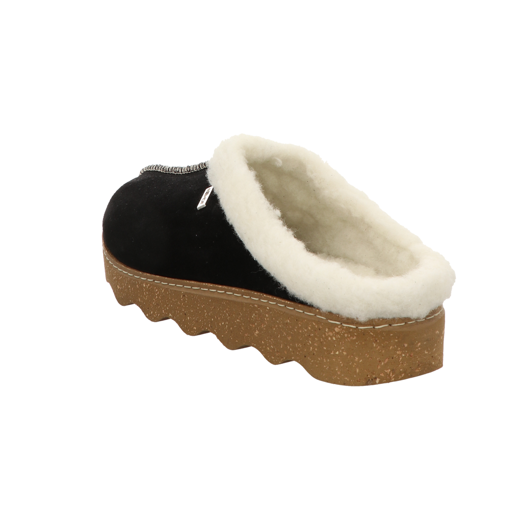 Rohde Damen Pantoffel Foggia in schwarz