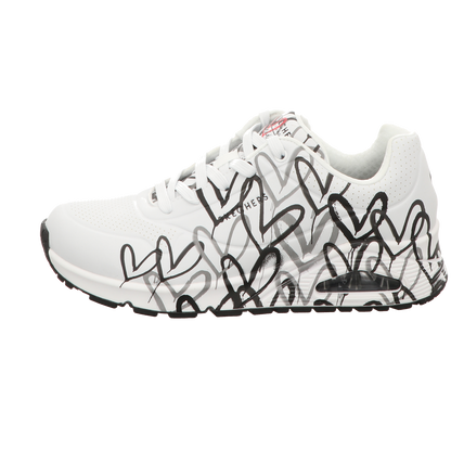Skechers Damen Schnürschuh Uno Goldcrown - Spread Love in weiss