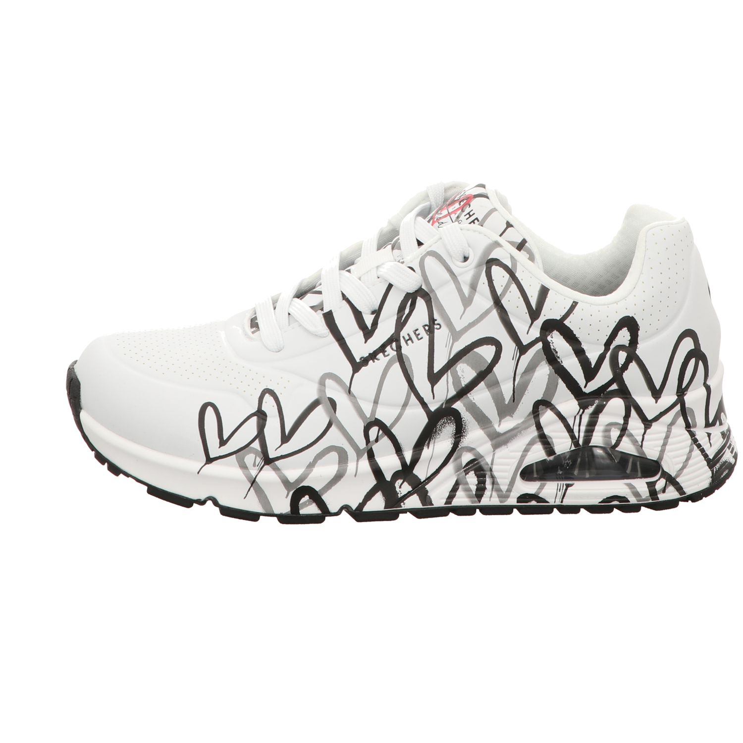 Skechers Damen Schnürschuh Uno Goldcrown - Spread Love in weiss