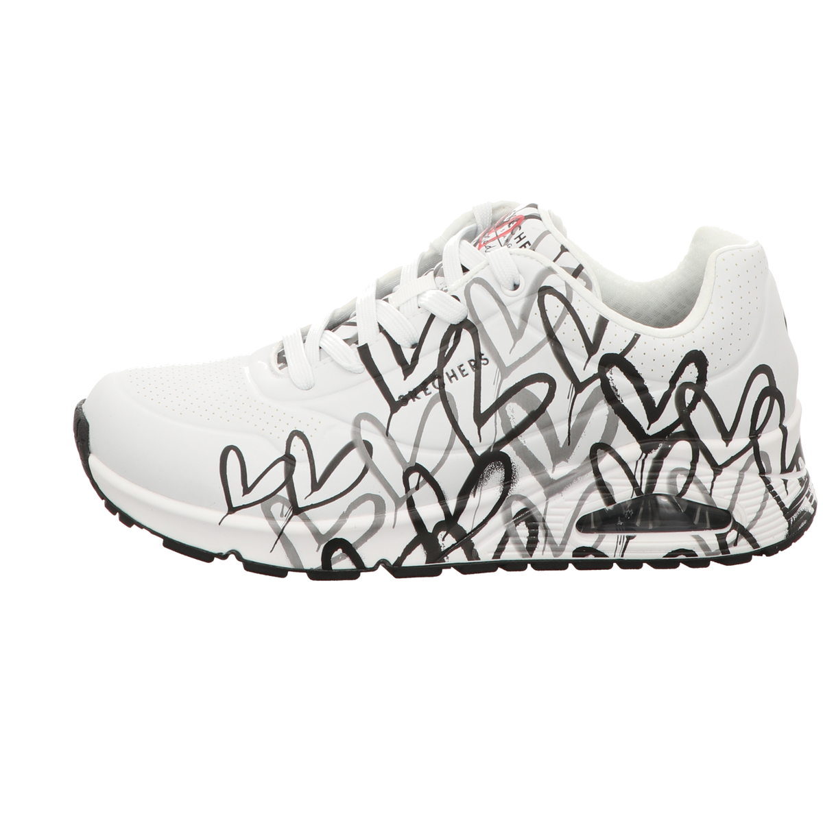 Skechers Damen Schnürschuh Uno Goldcrown - Spread Love in weiss