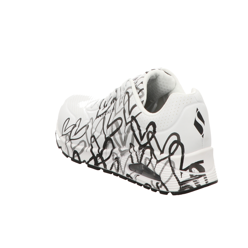 Skechers Damen Schnürschuh Uno Goldcrown - Spread Love in weiss