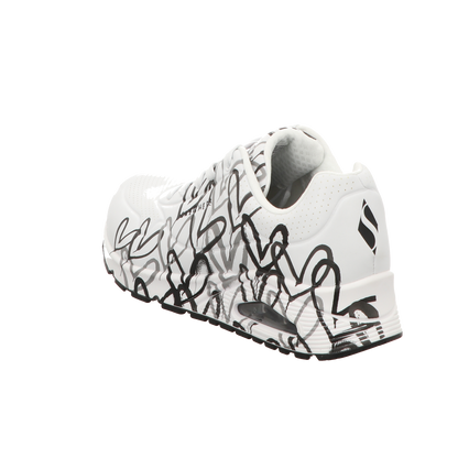 Skechers Damen Schnürschuh Uno Goldcrown - Spread Love in weiss