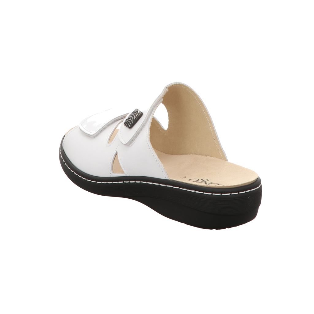 Longo Damen Pantolette bequem  in weiss