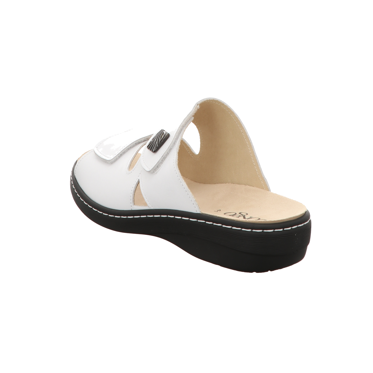 Longo Damen Pantolette bequem  in weiss