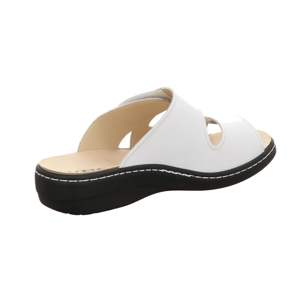 Longo Damen Pantolette bequem  in weiss