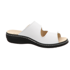 Longo Damen Pantolette bequem  in weiss