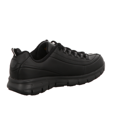 Skechers Damen Schnürschuh Work Relaxed Fit Sure Track in schwarz