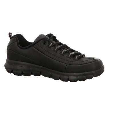 Skechers Damen Schnürschuh Work Relaxed Fit Sure Track in schwarz
