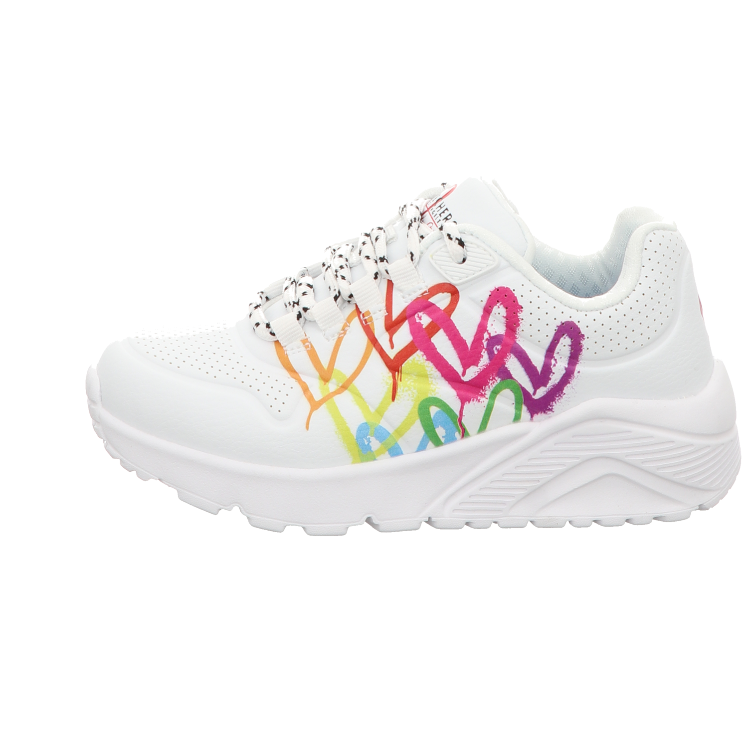 Skechers Damen Slipper Uno Lite Love Brights in weiss