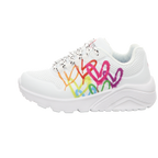 Skechers Damen Slipper Uno Lite Love Brights in weiss