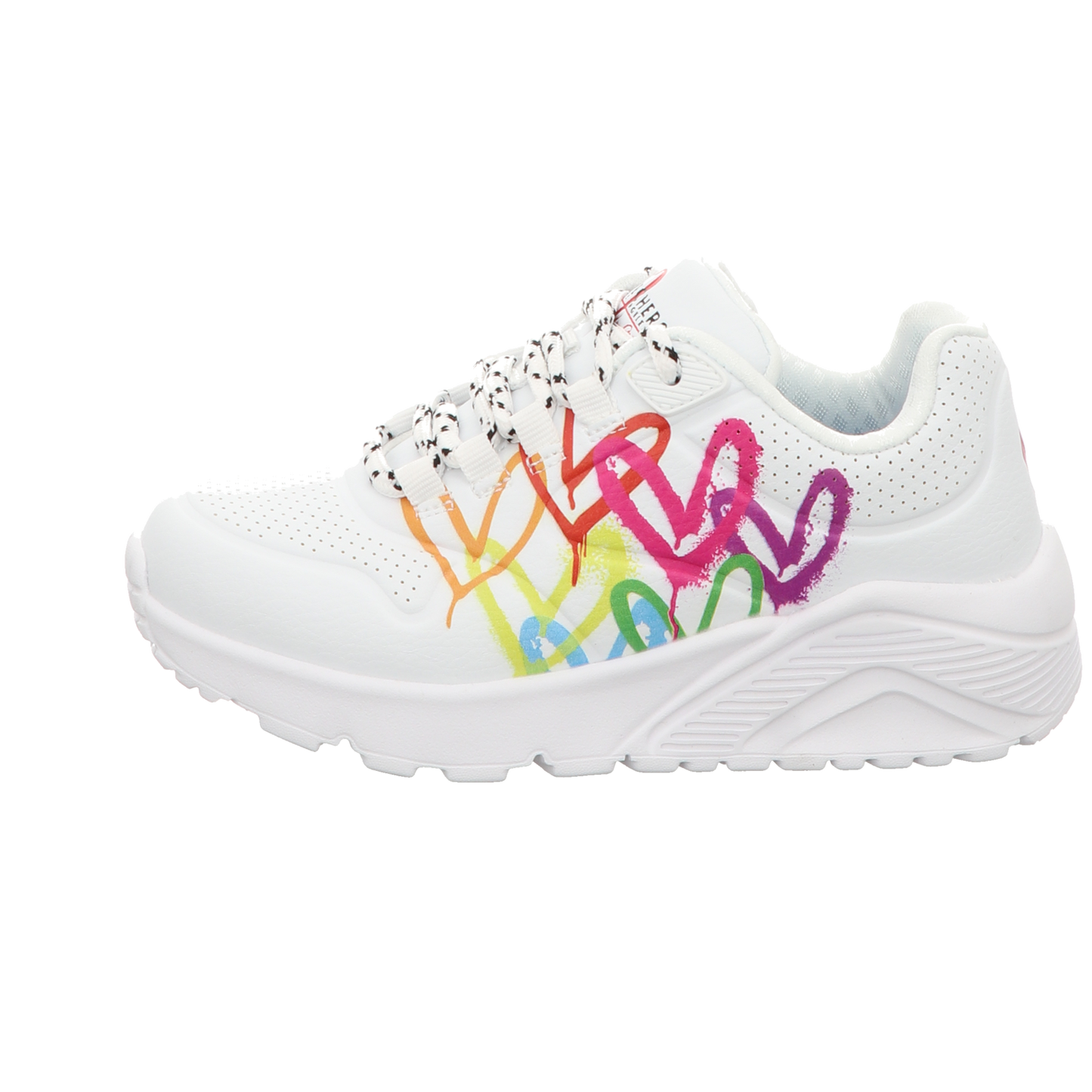 Skechers Damen Slipper Uno Lite Love Brights in weiss