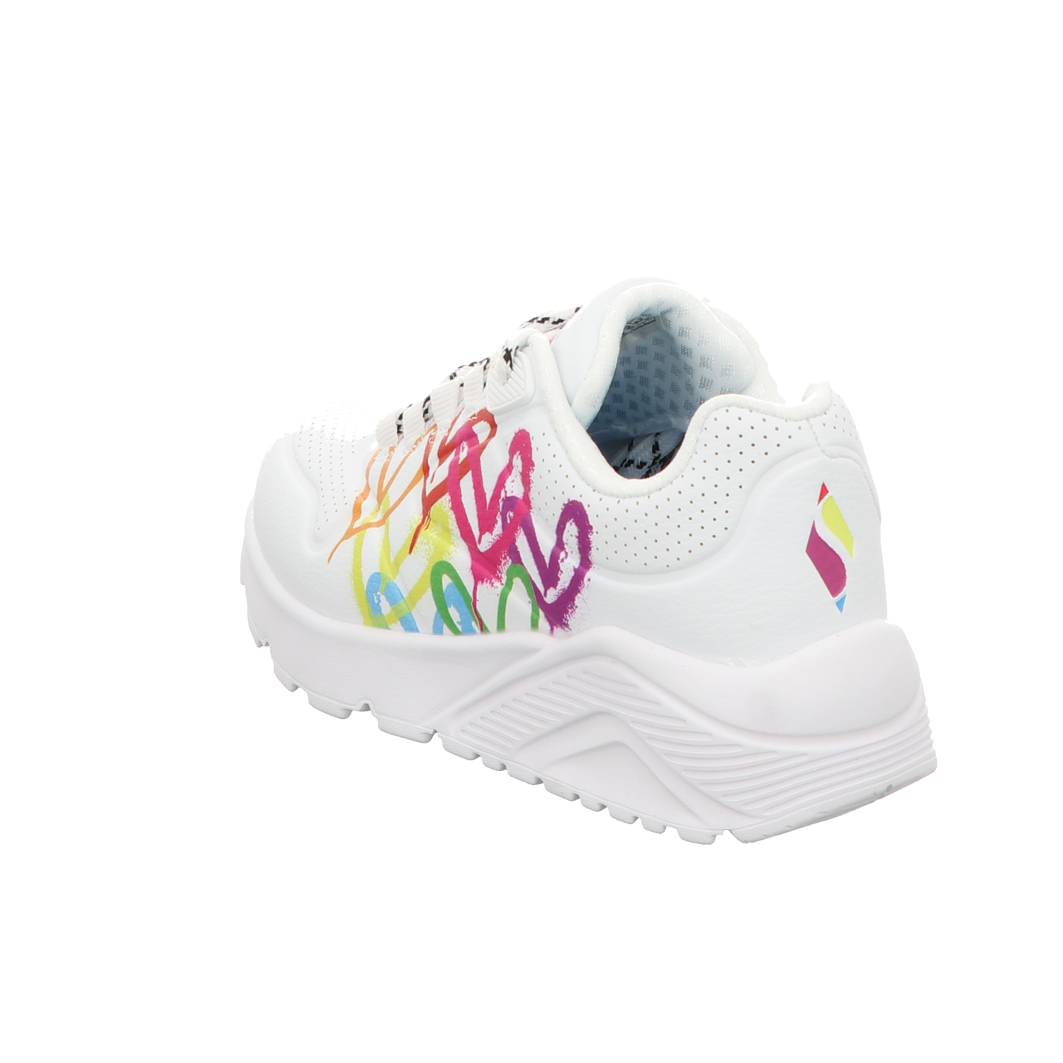 Skechers Damen Slipper Uno Lite Love Brights in weiss