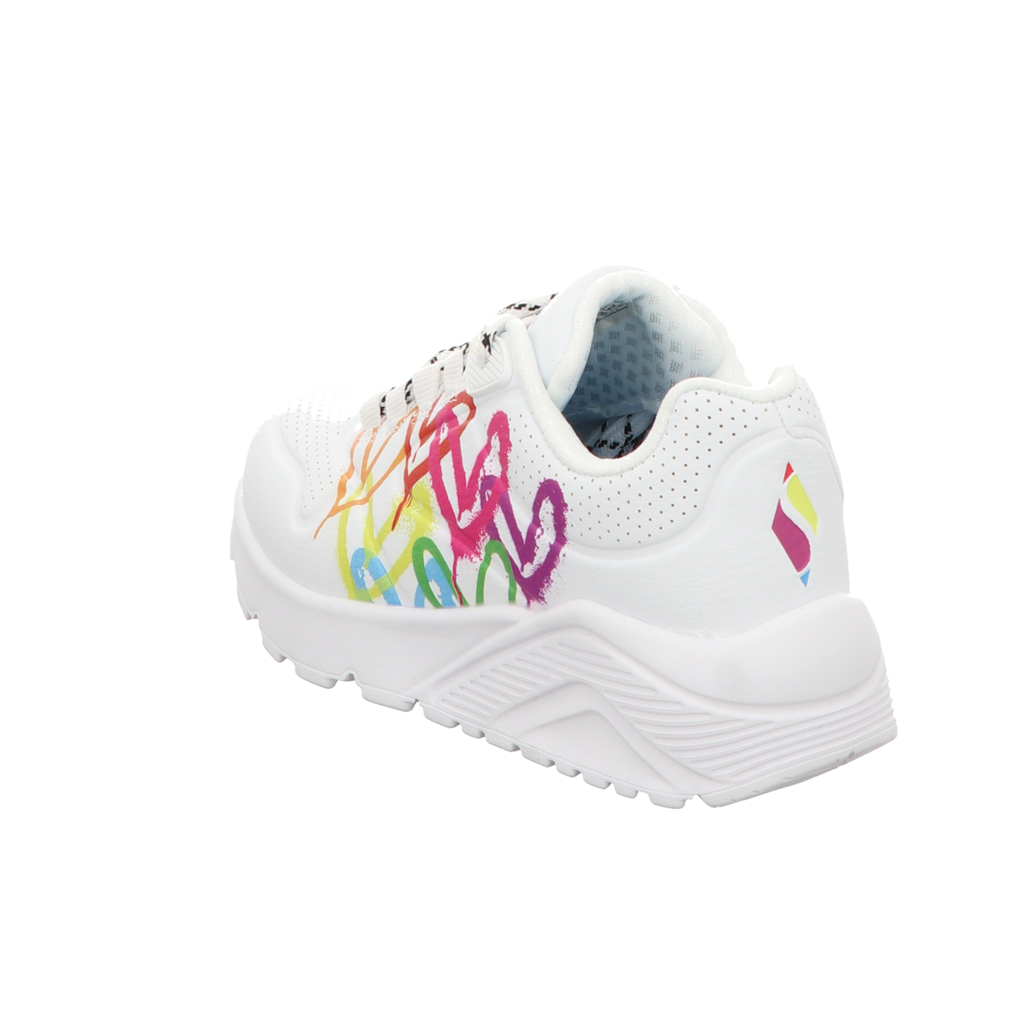 Skechers Damen Slipper Uno Lite Love Brights in weiss