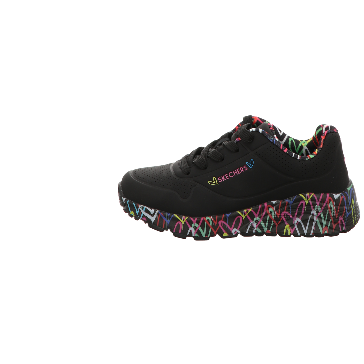 Skechers Damen Slipper X J Goldcrown Uno Lite Love in schwarz