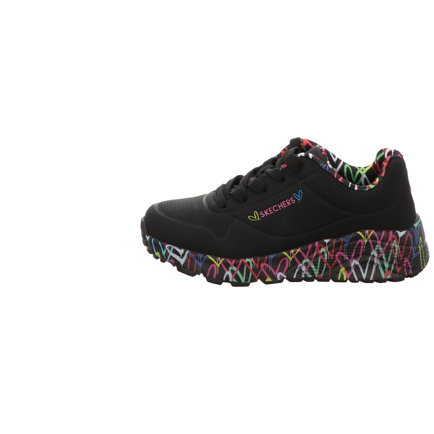 Skechers Damen Slipper X J Goldcrown Uno Lite Love in schwarz