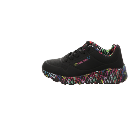 Skechers Damen Slipper X J Goldcrown Uno Lite Love in schwarz