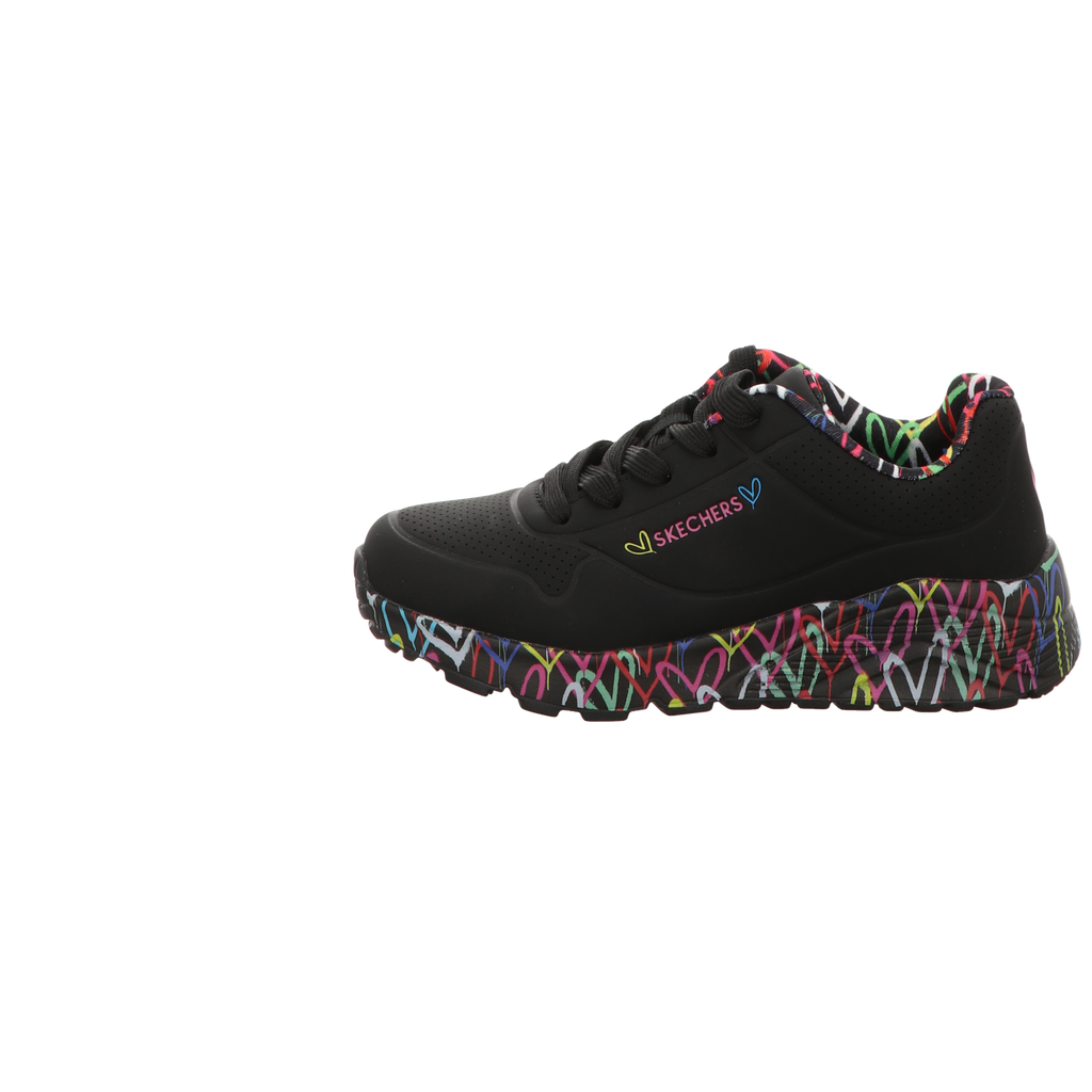 Skechers Damen Slipper X J Goldcrown Uno Lite Love in schwarz