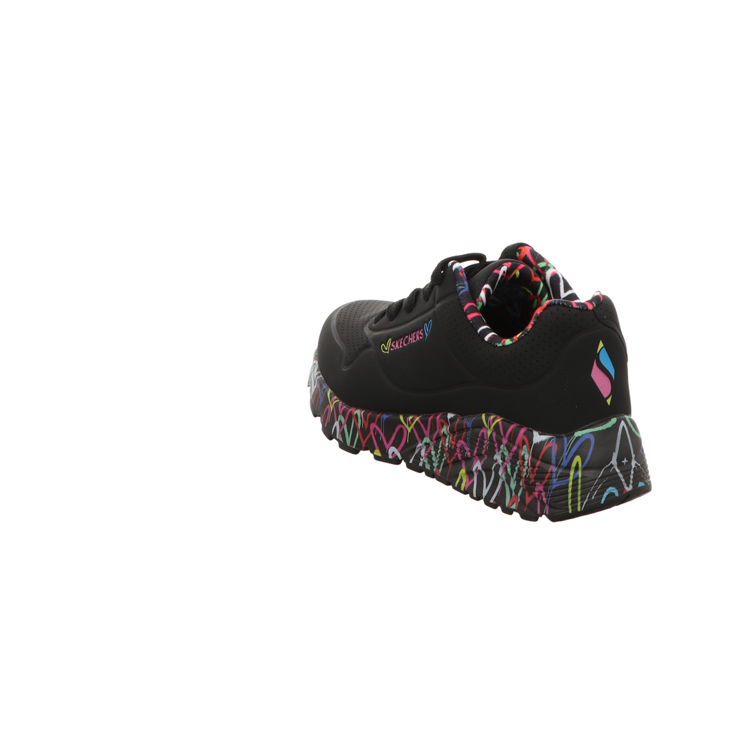 Skechers Damen Slipper X J Goldcrown Uno Lite Love in schwarz