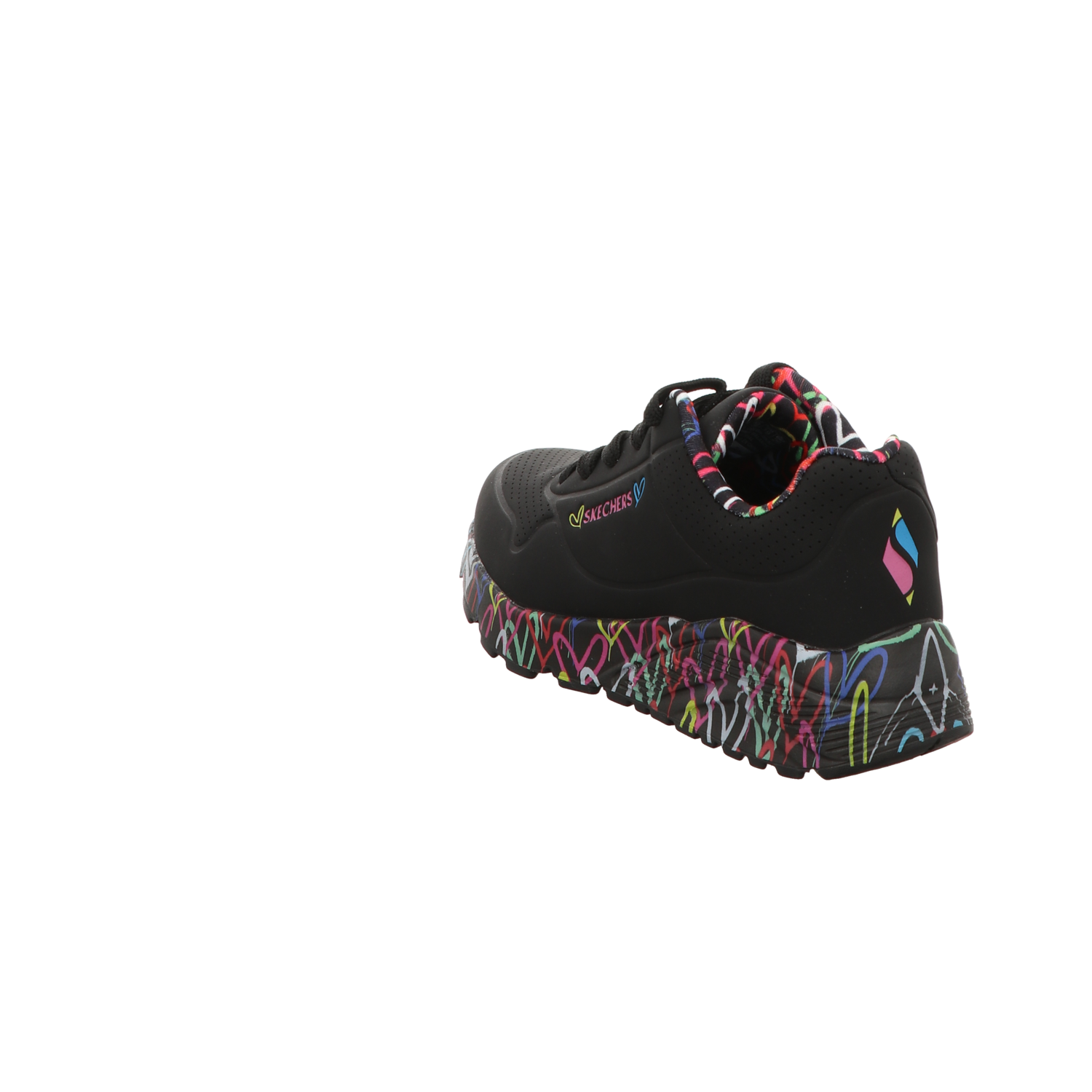 Skechers Damen Slipper X J Goldcrown Uno Lite Love in schwarz
