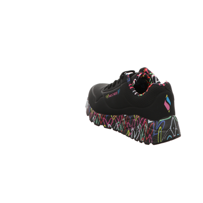 Skechers Damen Slipper X J Goldcrown Uno Lite Love in schwarz