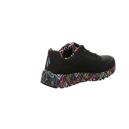 Skechers Damen Slipper X J Goldcrown Uno Lite Love in schwarz