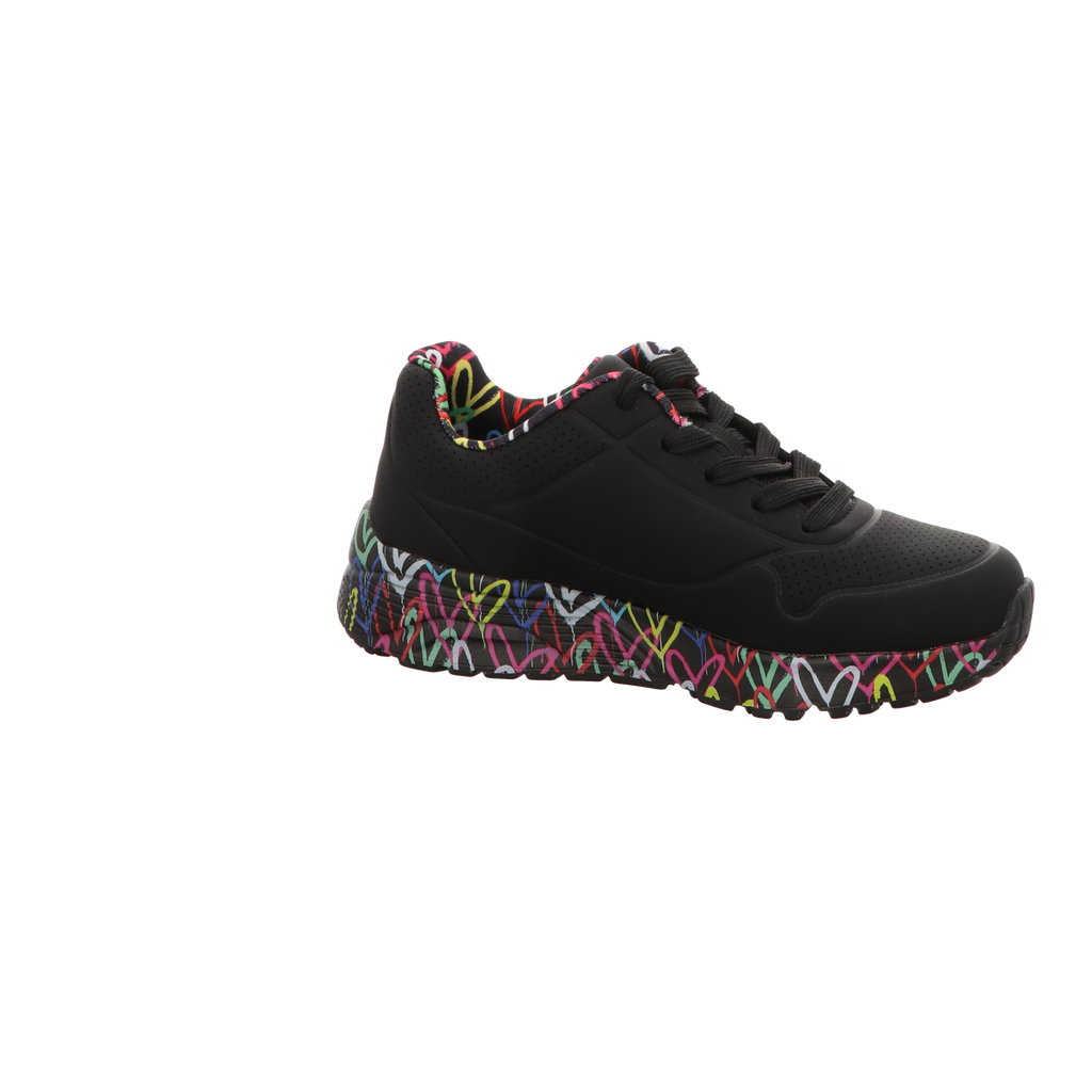 Skechers Damen Slipper X J Goldcrown Uno Lite Love in schwarz