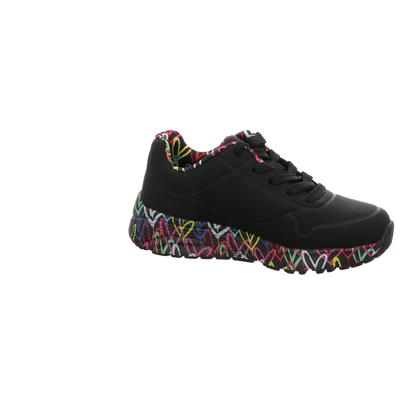 Skechers Damen Slipper X J Goldcrown Uno Lite Love in schwarz