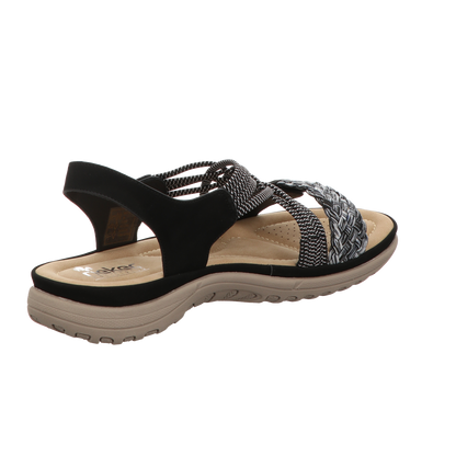 Rieker Damen Sandale  in schwarz