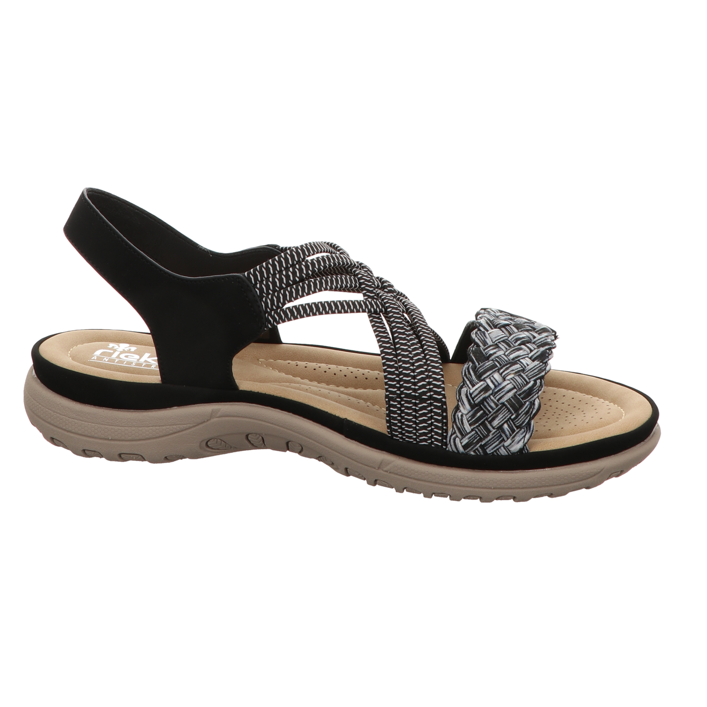 Rieker Damen Sandale  in schwarz