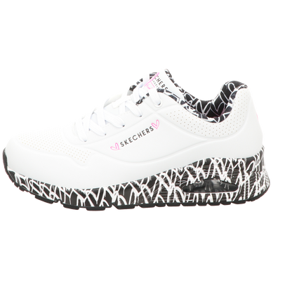 Skechers Damen Schnürschuh Uno Loving Love in weiss