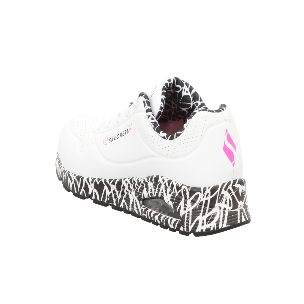 Skechers Damen Schnürschuh Uno Loving Love in weiss