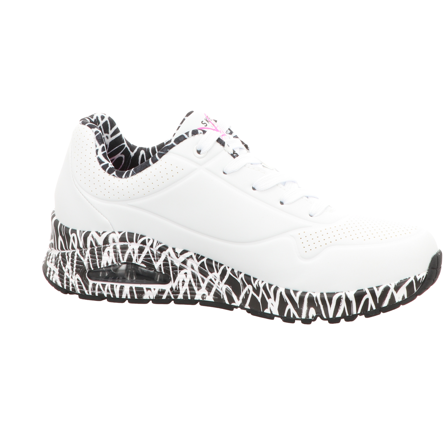Skechers Damen Schnürschuh Uno Loving Love in weiss