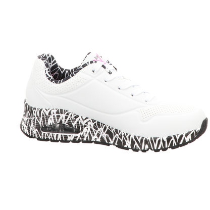 Skechers Damen Schnürschuh Uno Loving Love in weiss