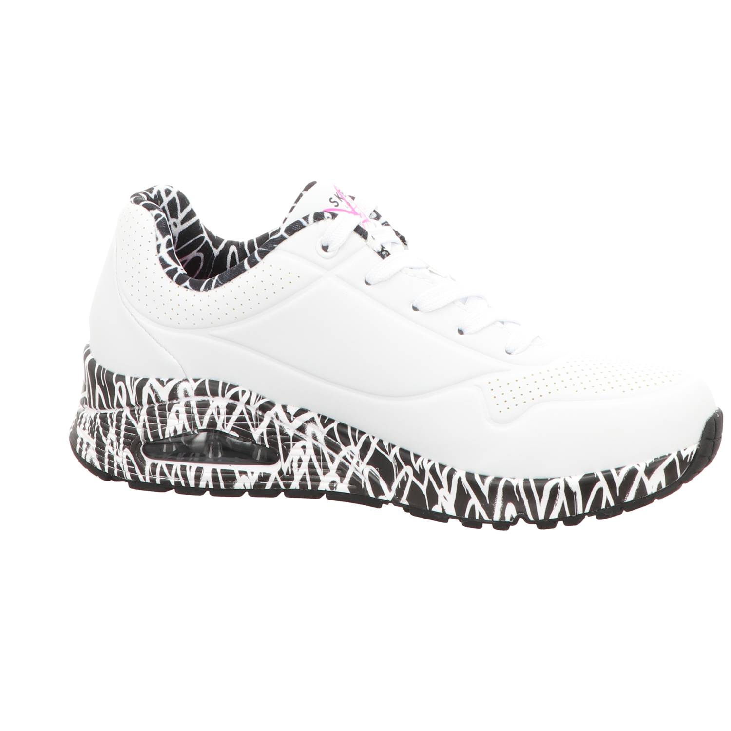 Skechers Damen Schnürschuh Uno Loving Love in weiss