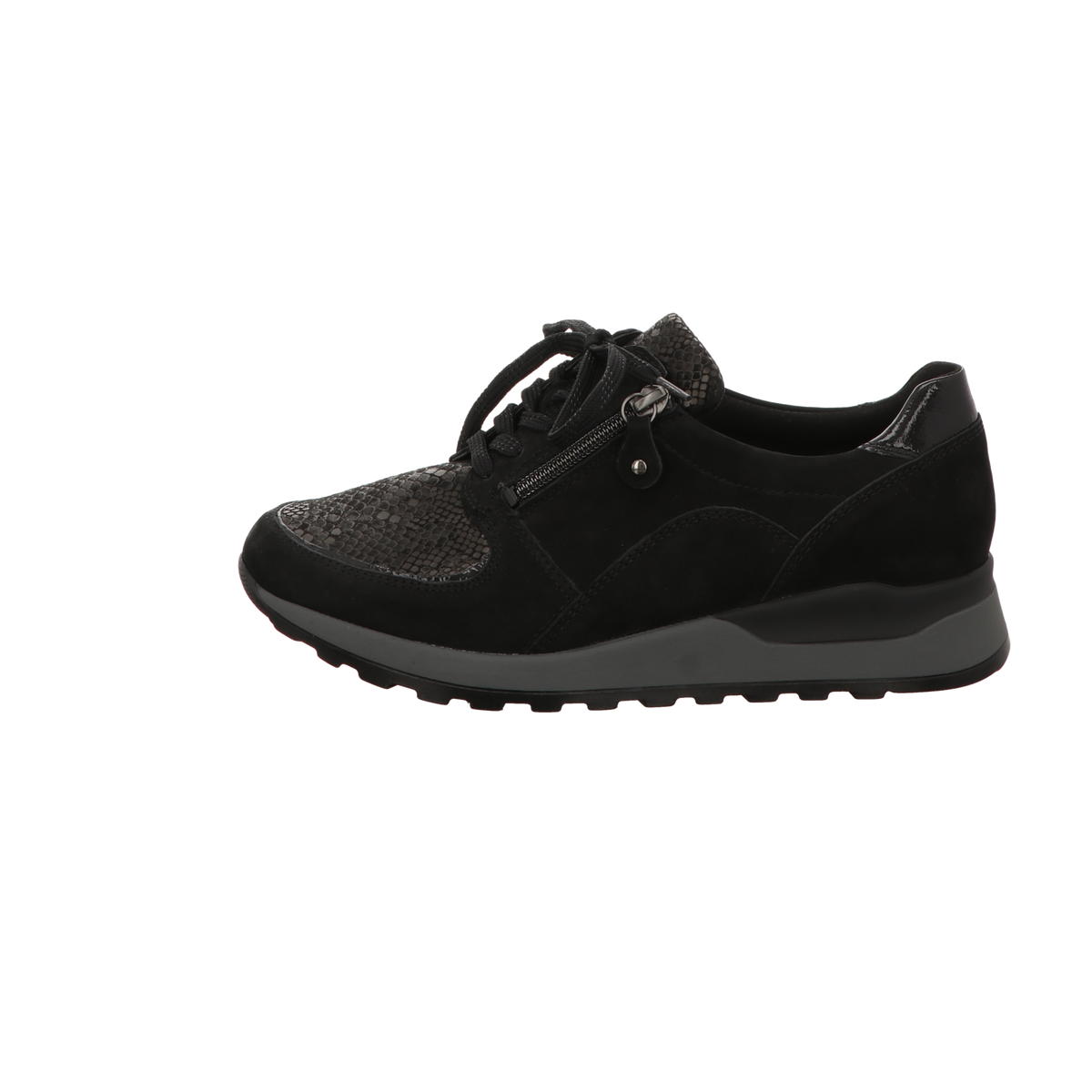 Waldläufer Damen Schnürschuh bequem Hiroko-Soft in schwarz