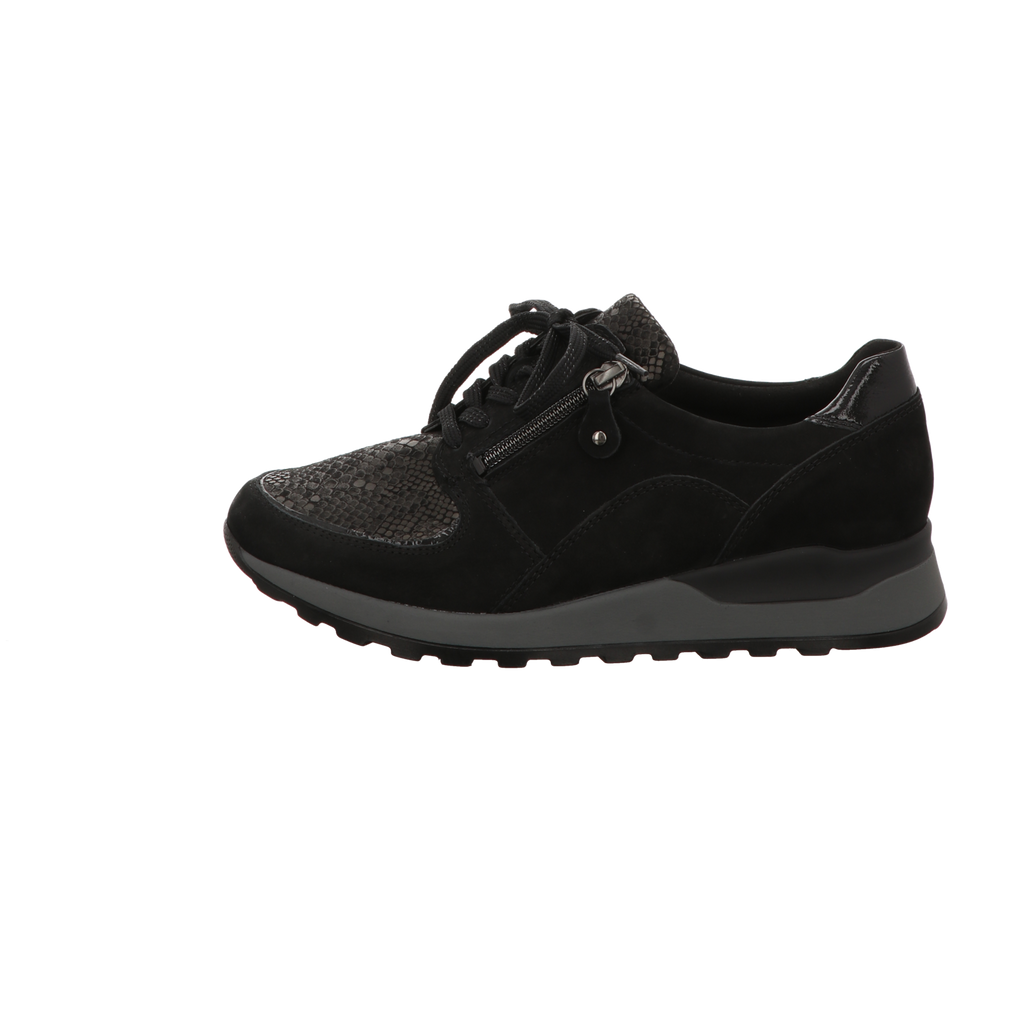 Waldläufer Damen Schnürschuh bequem Hiroko-Soft in schwarz