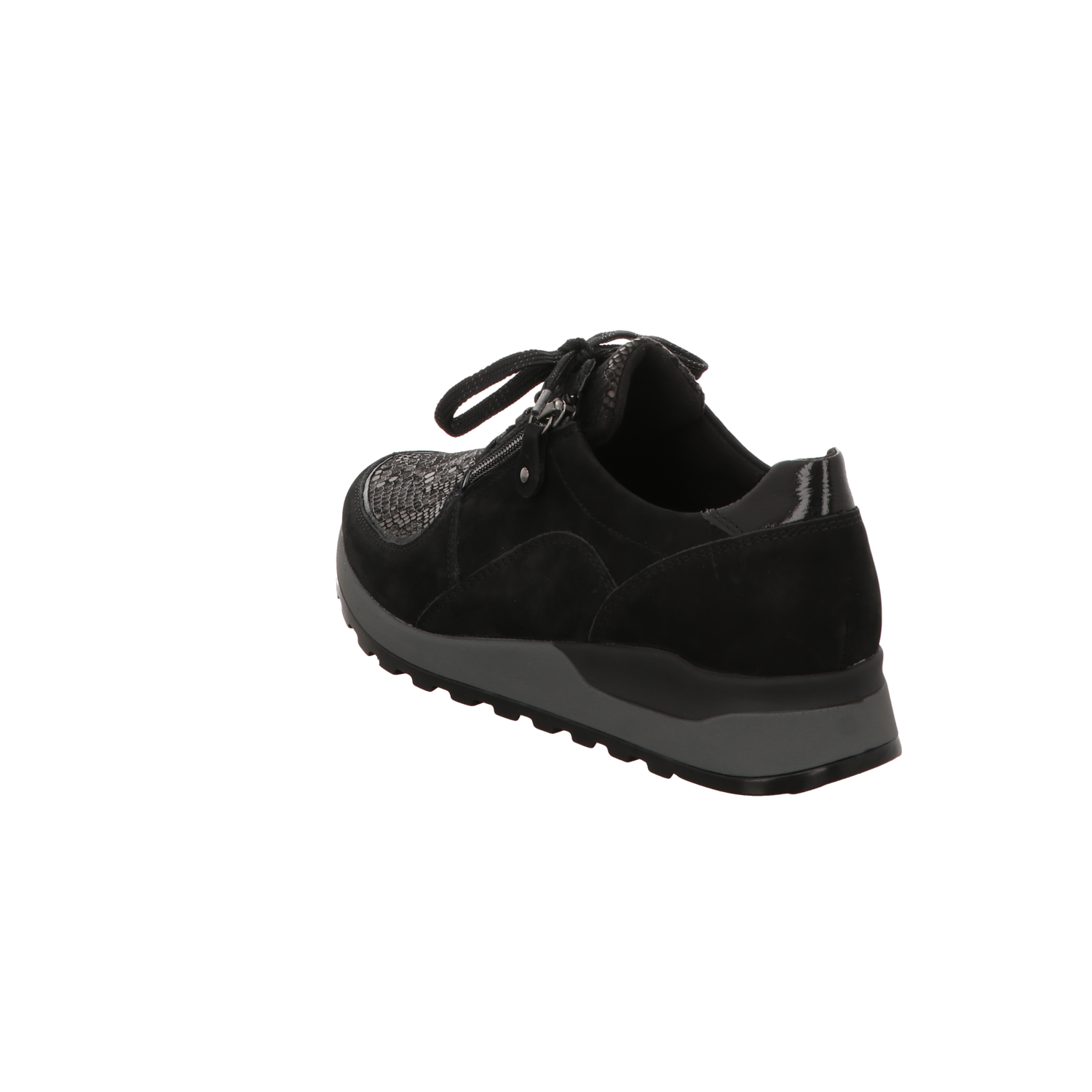 Waldläufer Damen Schnürschuh bequem Hiroko-Soft in schwarz