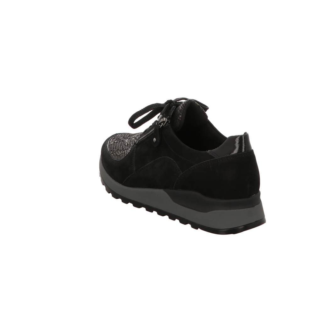 Waldläufer Damen Schnürschuh bequem Hiroko-Soft in schwarz