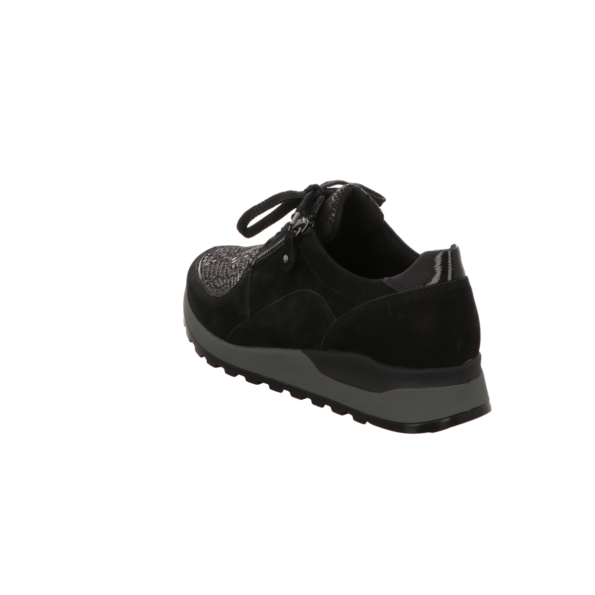 Waldläufer Damen Schnürschuh bequem Hiroko-Soft in schwarz