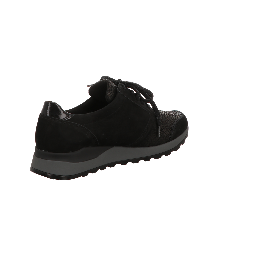 Waldläufer Damen Schnürschuh bequem Hiroko-Soft in schwarz