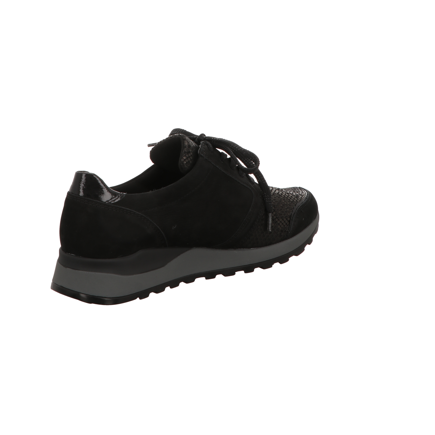 Waldläufer Damen Schnürschuh bequem Hiroko-Soft in schwarz