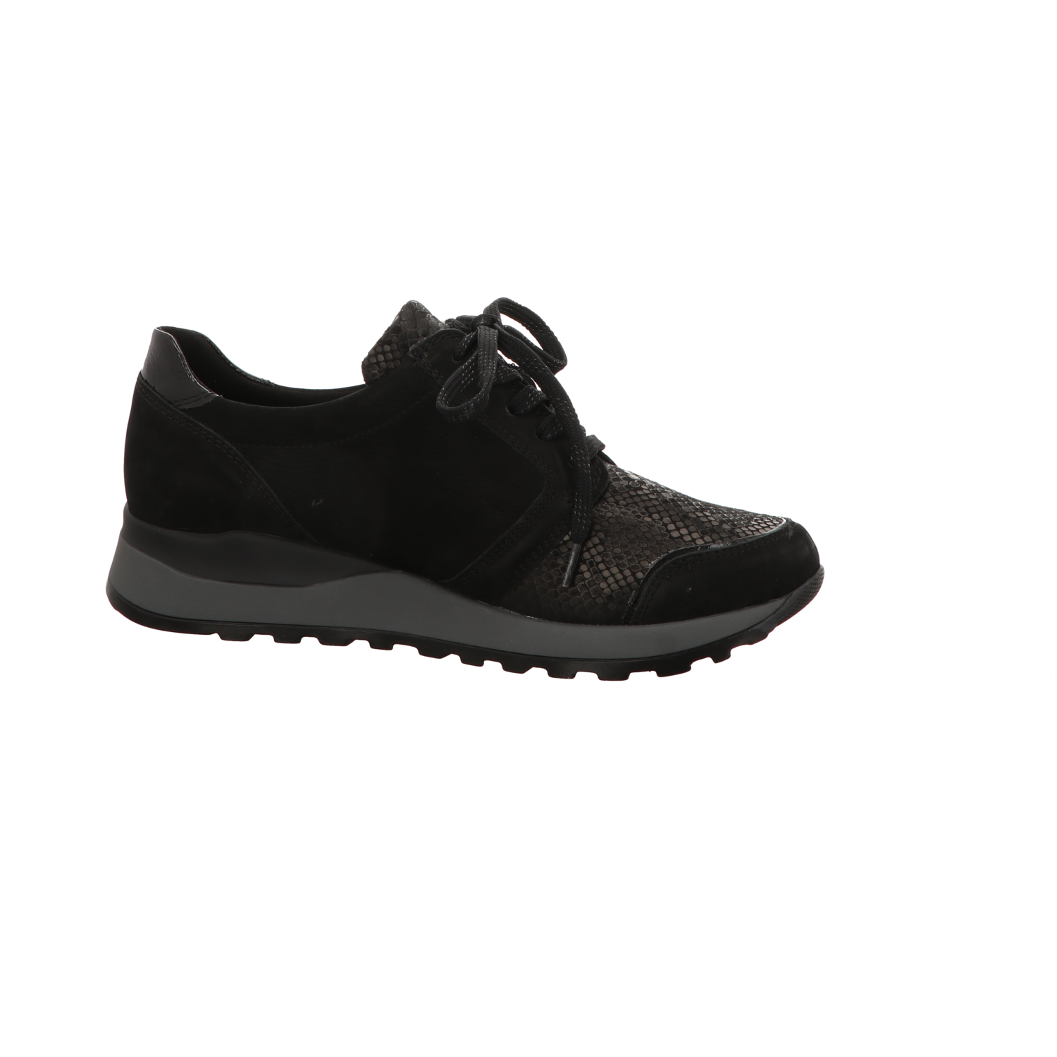 Waldläufer Damen Schnürschuh bequem Hiroko-Soft in schwarz