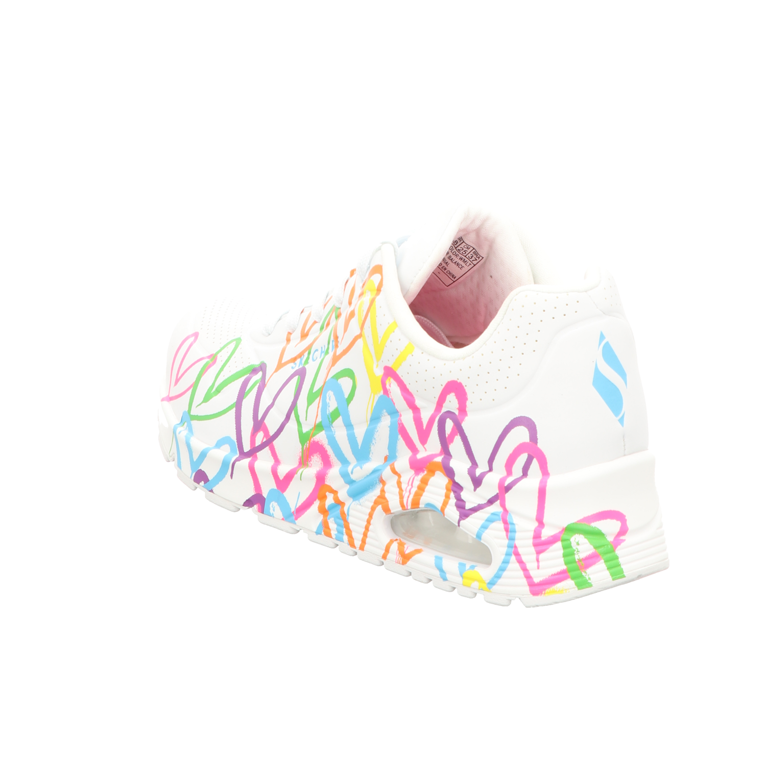 Skechers Damen Schnürschuh Uno Highlight Love Goldcroen in weiss