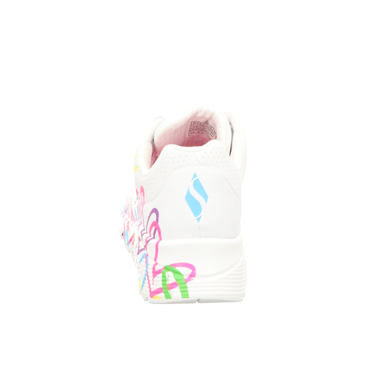 Skechers Damen Schnürschuh Uno Highlight Love Goldcroen in weiss